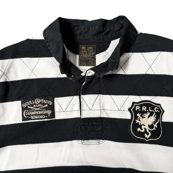 Vintage Y2K Polo Ralph Lauren PRLC Team Pony Crest Heritage Striped Rugby XL - Picture 4 of 10
